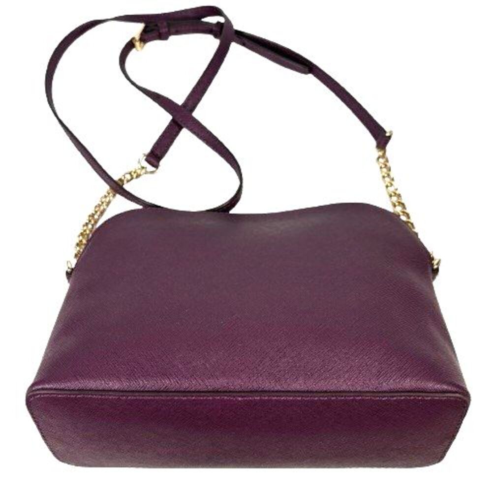 New Michael Kors Purple Cindy Womens Dome Crossbody Shoulder Bag Purse MSRP $198 - Picture 11 of 16